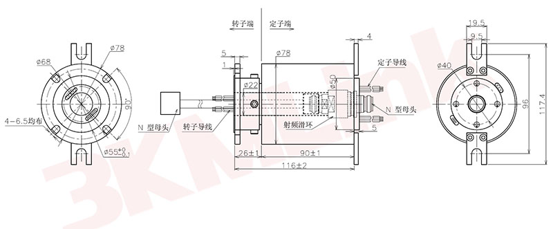 军工雷达滑环外形尺寸图3KM-T0000-0415-0805-HF01.jpg